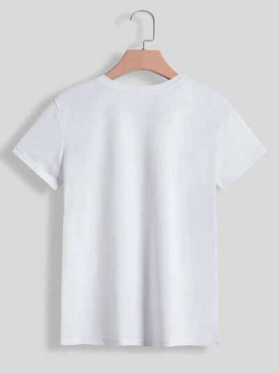 LUCKY Round Neck Short Sleeve T-Shirt Print on any thing USA/STOD clothes