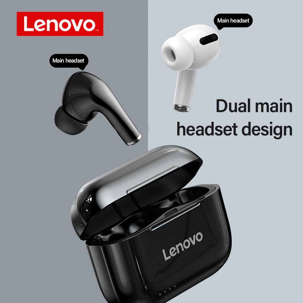 Lenovo Lp1s Bluetooth Earphone Wireless Sports Headset IPX4 Waterproof Headphone In-Ear Stereo Noise Reduction Earbuds With Mic Print on any thing USA/STOD clothes