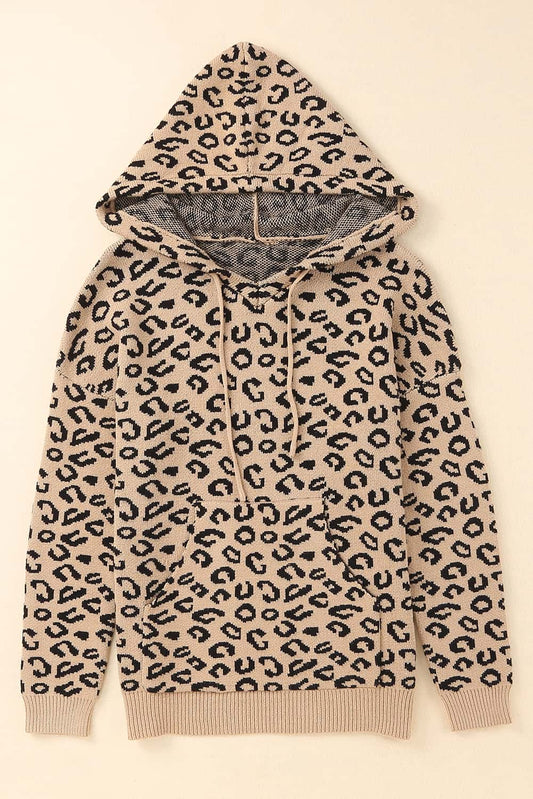 Leopard Print Drawstring Hoodie Print on any thing USA/STOD clothes