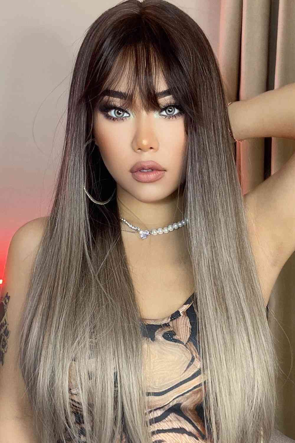 Long Straight Synthetic Wigs 26'' Print on any thing USA/STOD clothes