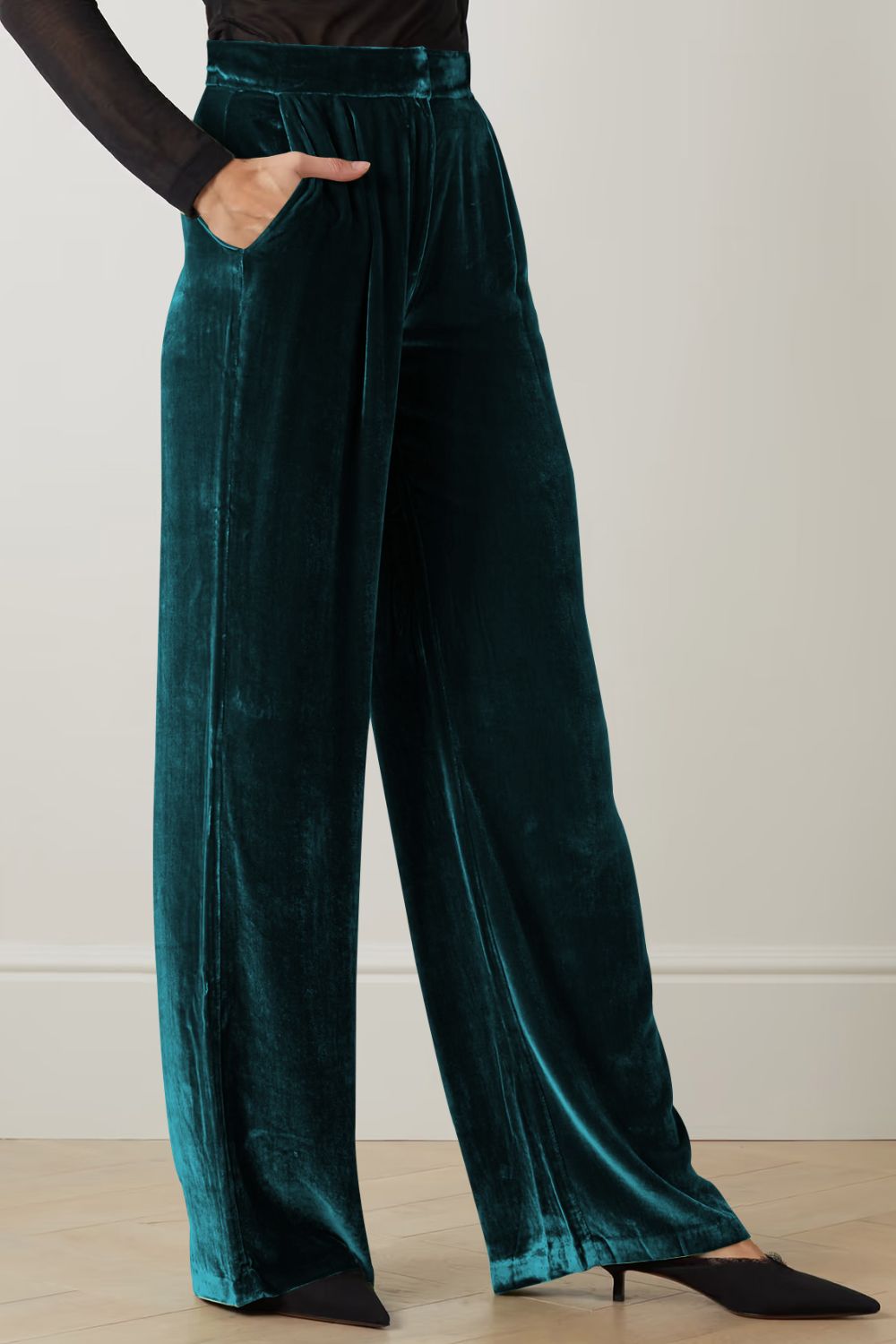 Loose Fit High Waist Long Pants with Pockets Print on any thing USA/STOD clothes