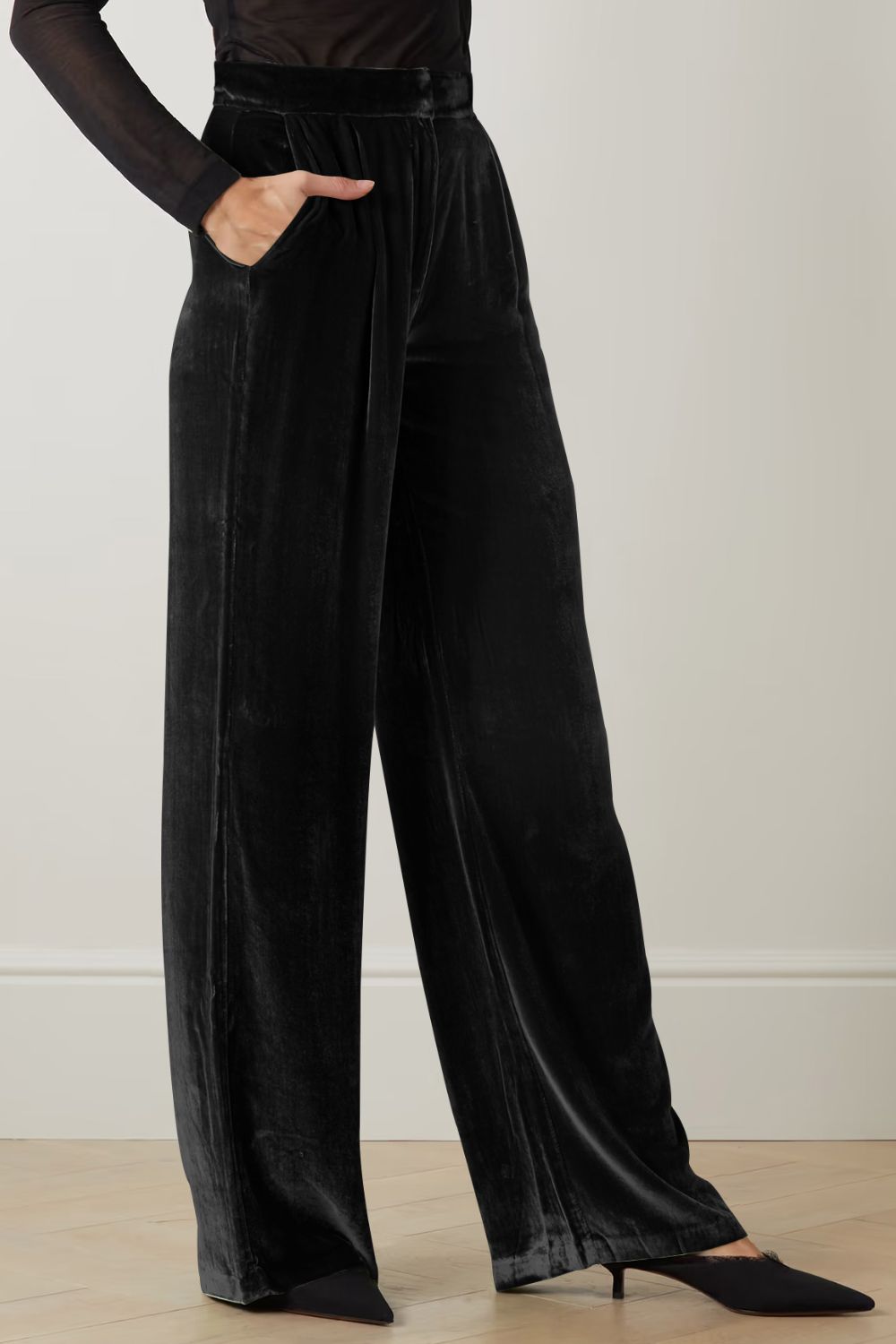 Loose Fit High Waist Long Pants with Pockets Print on any thing USA/STOD clothes