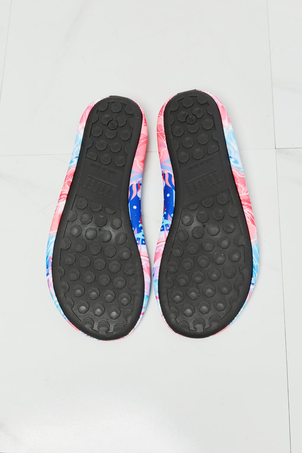 MMshoes On The Shore Water Shoes in Pink and Sky Blue Print on any thing USA/STOD clothes