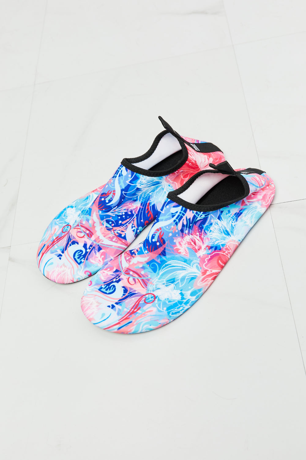 MMshoes On The Shore Water Shoes in Pink and Sky Blue Print on any thing USA/STOD clothes