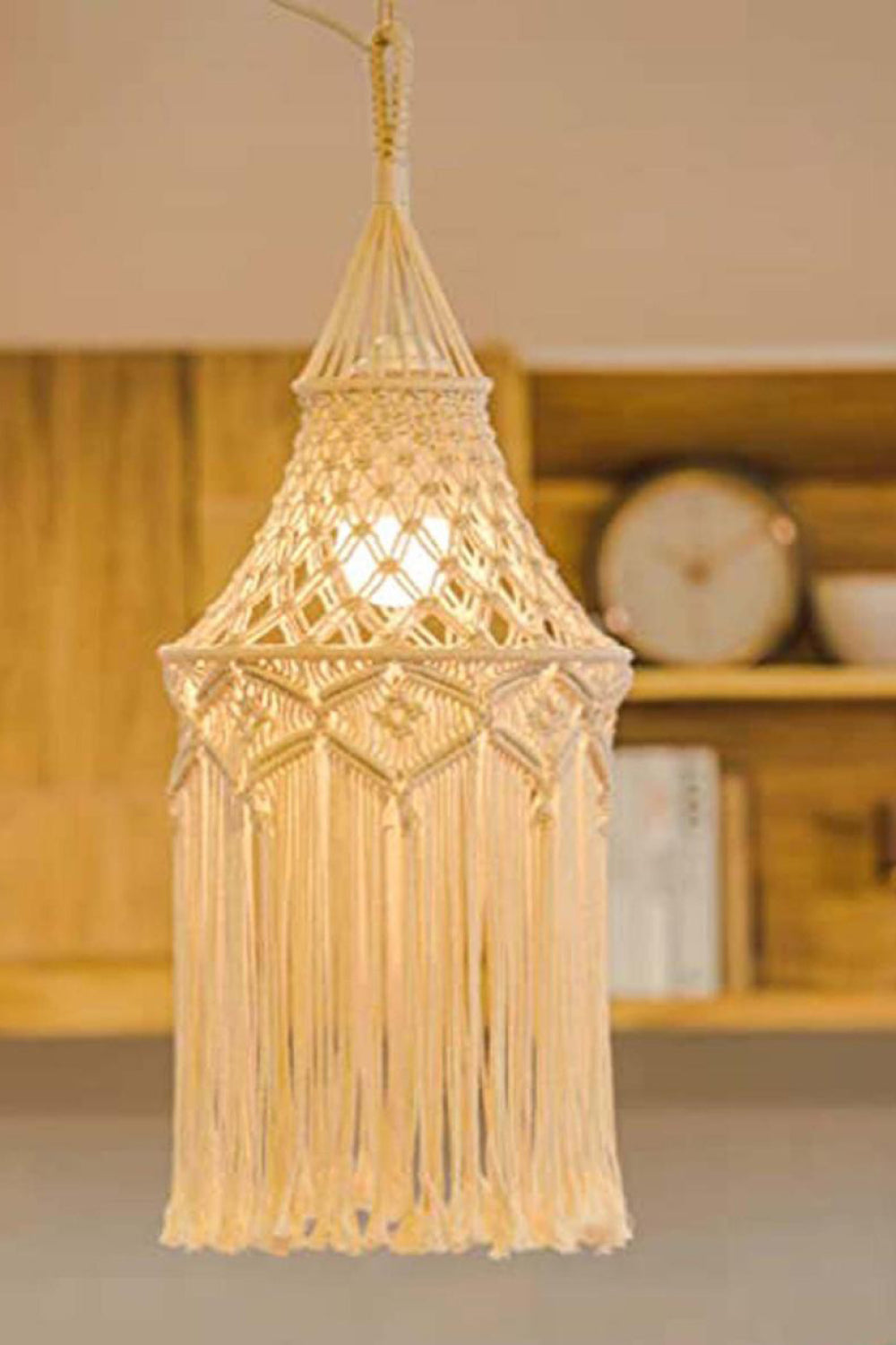 Macrame Hanging Lampshade Print on any thing USA/STOD clothes