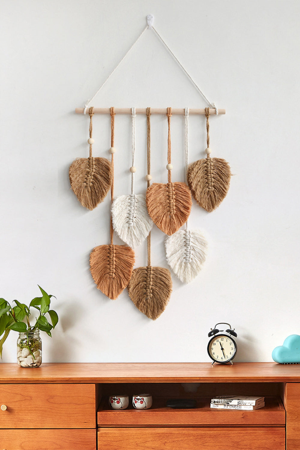 Macrame Leaf Bead Wall Hanging Print on any thing USA/STOD clothes