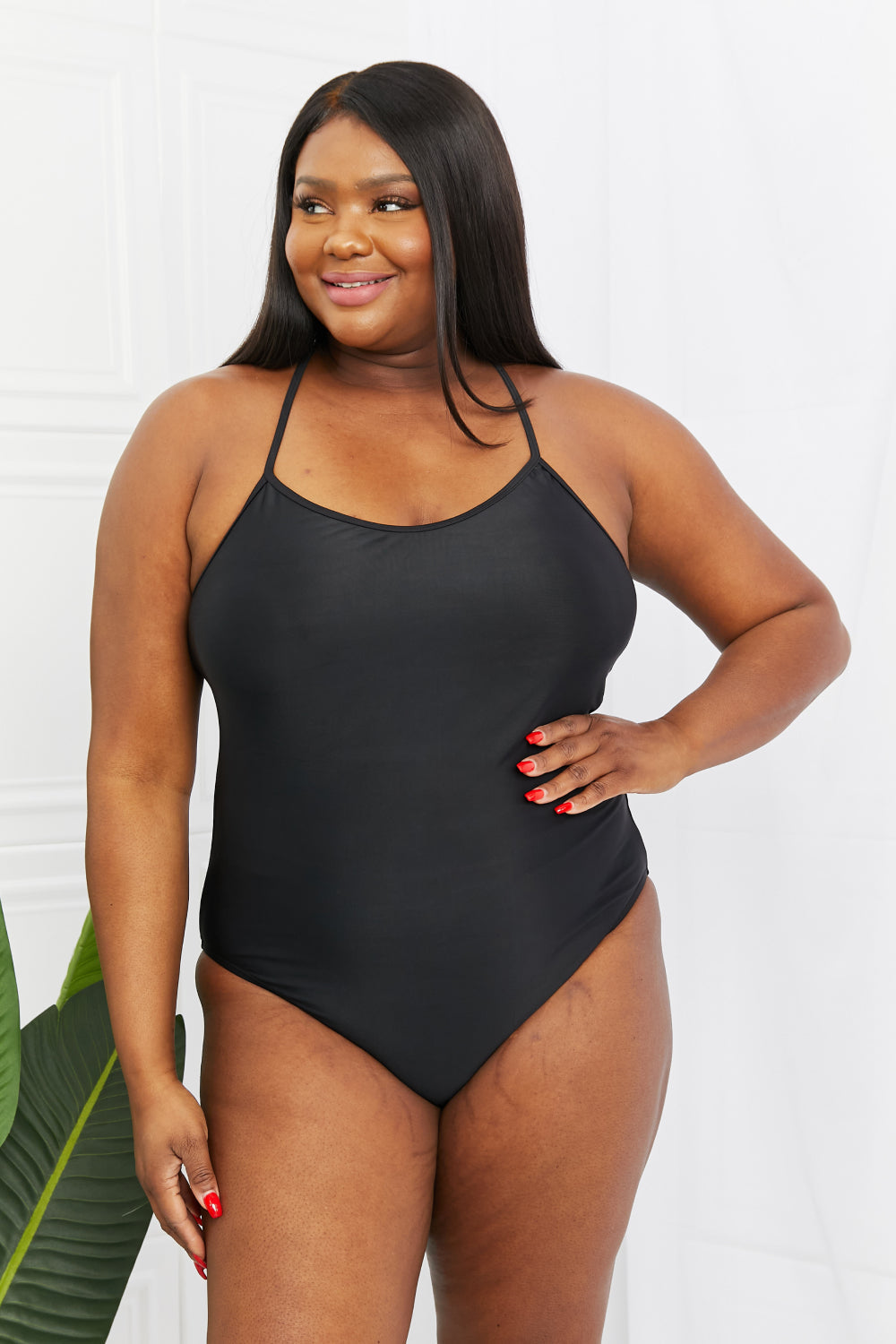 Marina West Swim High Tide One-Piece in Black Print on any thing USA/STOD clothes