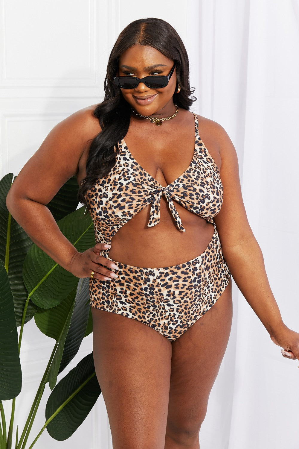 Marina West Swim Lost At Sea Cutout One-Piece Swimsuit Print on any thing USA/STOD clothes