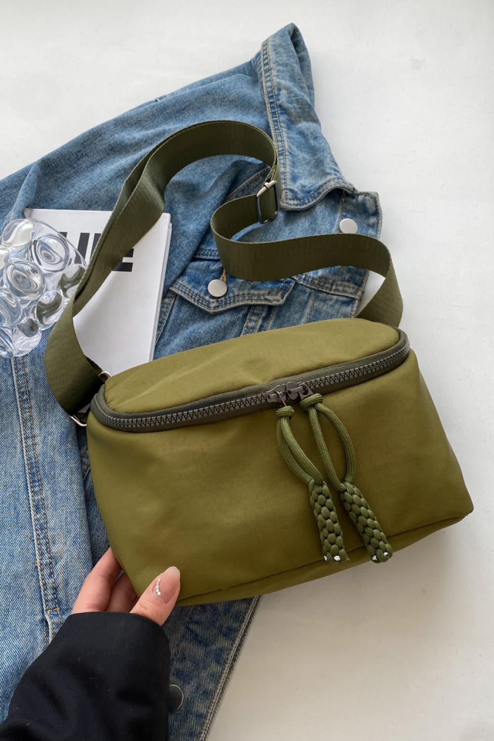 Medium Nylon Sling Bag Print on any thing USA/STOD clothes