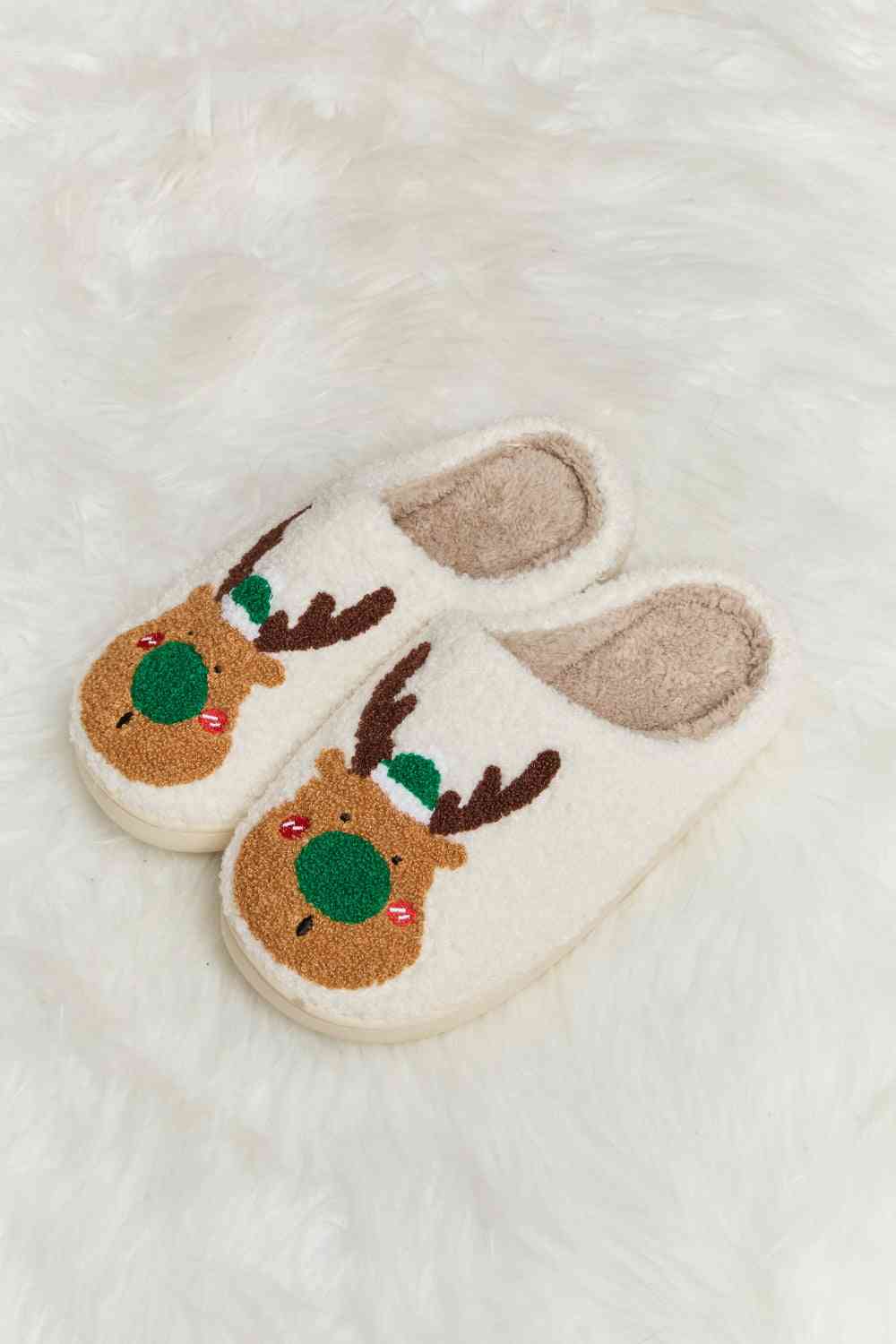 Melody Rudolph Print Plush Slide Slippers Print on any thing USA/STOD clothes