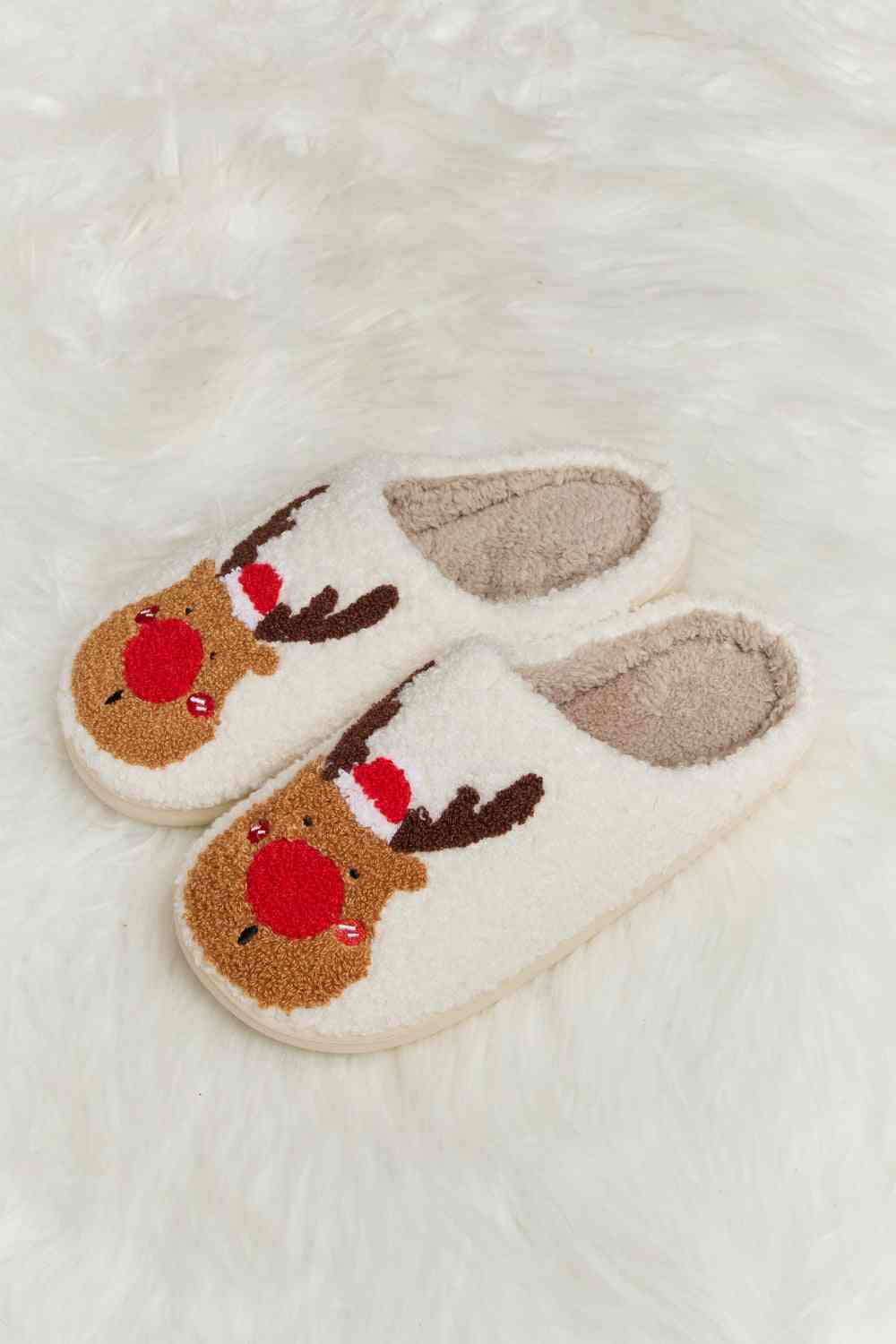 Melody Rudolph Print Plush Slide Slippers Print on any thing USA/STOD clothes