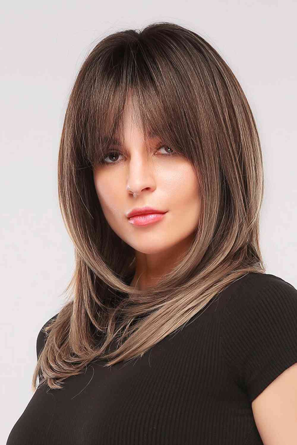 Mid-Length Wave Synthetic Wigs 24'' Print on any thing USA/STOD clothes
