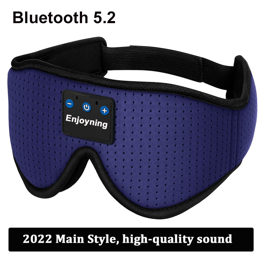 New 3D wireless music headphone sleep breathable smart eye mask Bluetooth headset call with mic for ios Android mac Dropshipping Print on any thing USA/STOD clothes