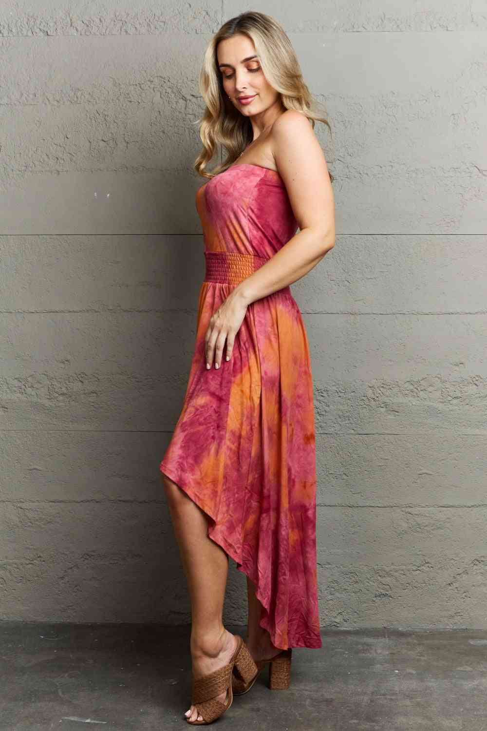 Ninexis In The Mix Sleeveless High Low Tie Dye Dress Print on any thing USA/STOD clothes