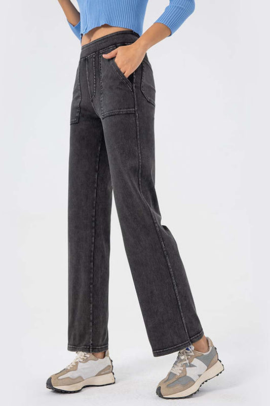 Pocketed Long Jeans Print on any thing USA/STOD clothes
