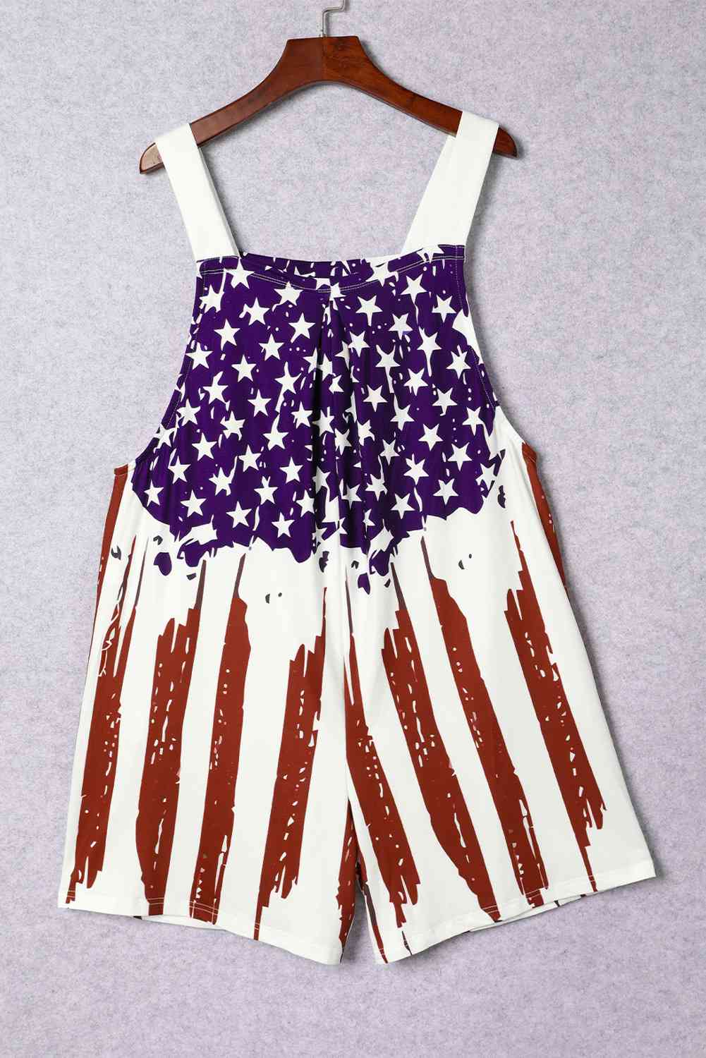 Pocketed Wide Strap Overall Print on any thing USA/STOD clothes