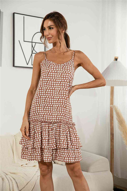 Polka Dot Hammock Ruffle Hem Dress Print on any thing USA/STOD clothes