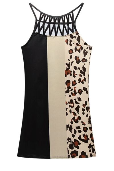 Printed Grecian Neck Mini Dress Print on any thing USA/STOD clothes