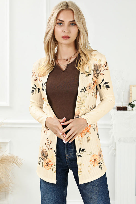 Printed Long Sleeve Cardigan Print on any thing USA/STOD clothes