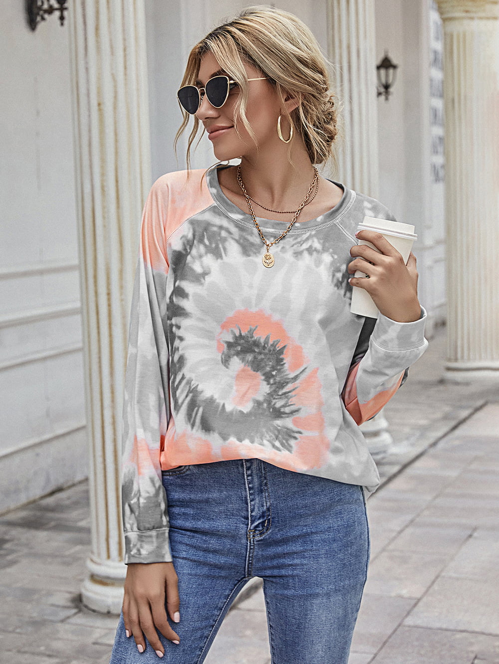 Printed Round Neck Raglan Sleeve Tee Print on any thing USA/STOD clothes