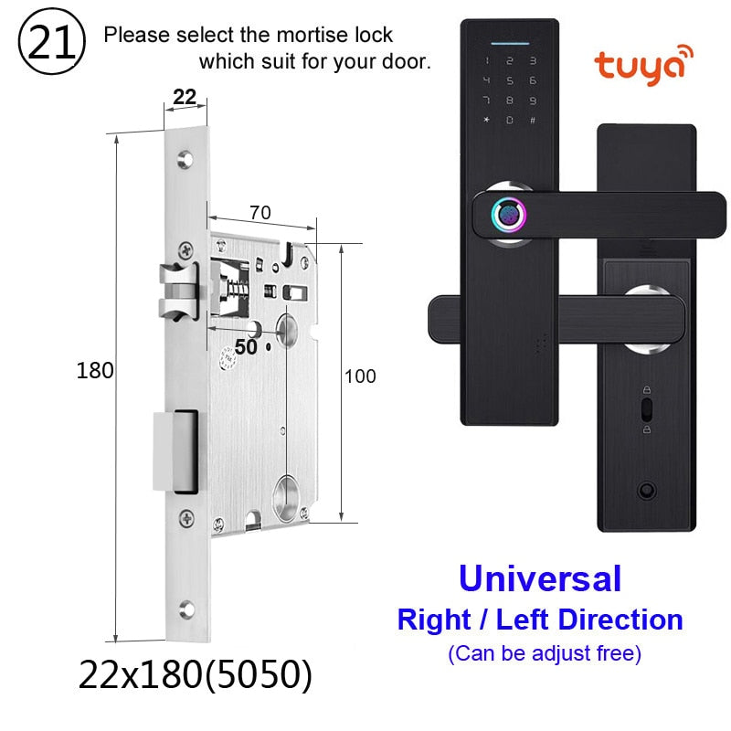 RAYKUBE Wifi Electronic Door Lock With Tuya APP Print on any thing USA/STOD clothes