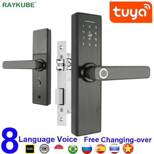 RAYKUBE Wifi Electronic Door Lock With Tuya APP Print on any thing USA/STOD clothes