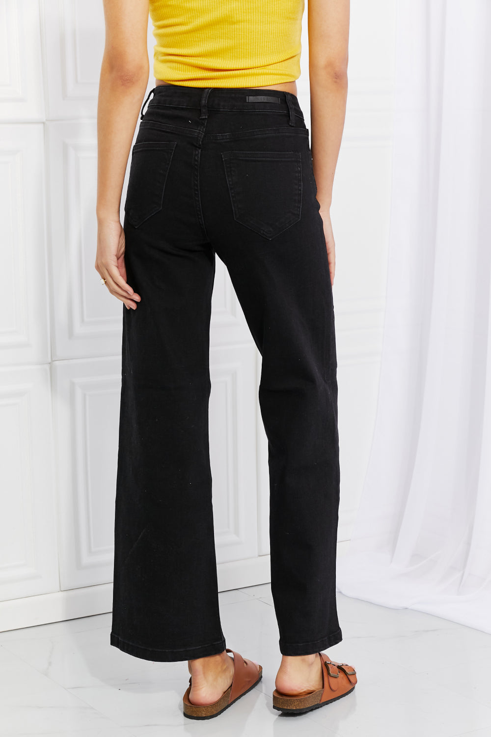 RISEN Amanda Midrise Wide Leg Jeans Print on any thing USA/STOD clothes