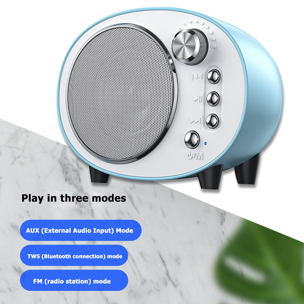 Retro  Speaker Wireless Mini Portable Speaker Rechargeable FM Radio Stereo Surround Subwoofer Support TF Card Print on any thing USA/STOD clothes