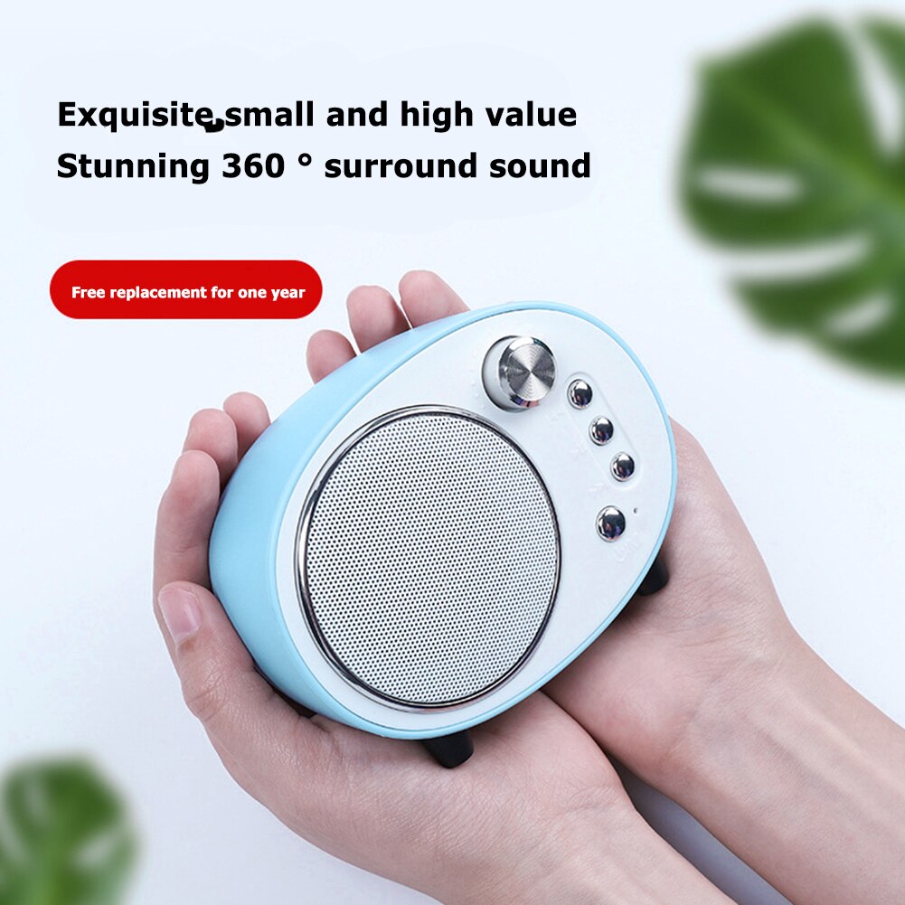 Retro  Speaker Wireless Mini Portable Speaker Rechargeable FM Radio Stereo Surround Subwoofer Support TF Card Print on any thing USA/STOD clothes