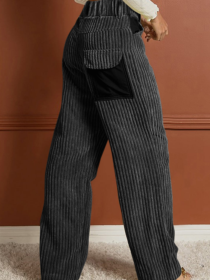 Ribbed Longline Pocketed Pants Print on any thing USA/STOD clothes