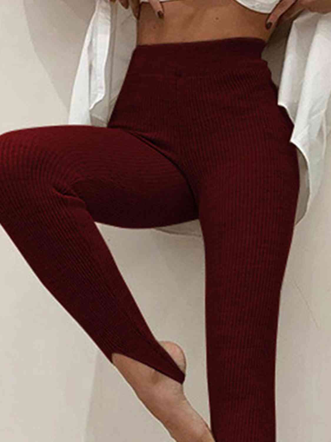 Ribbed Mid Waist Leggings Print on any thing USA/STOD clothes