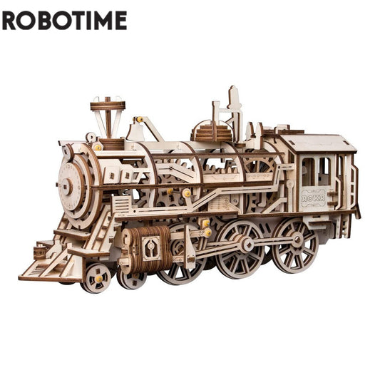 Robotime 4 Kinds DIY Laser Cutting 3D Mechanical Model Wooden Model Building Block Kits Assembly Toy Gift for Children Adult Print on any thing USA/STOD clothes