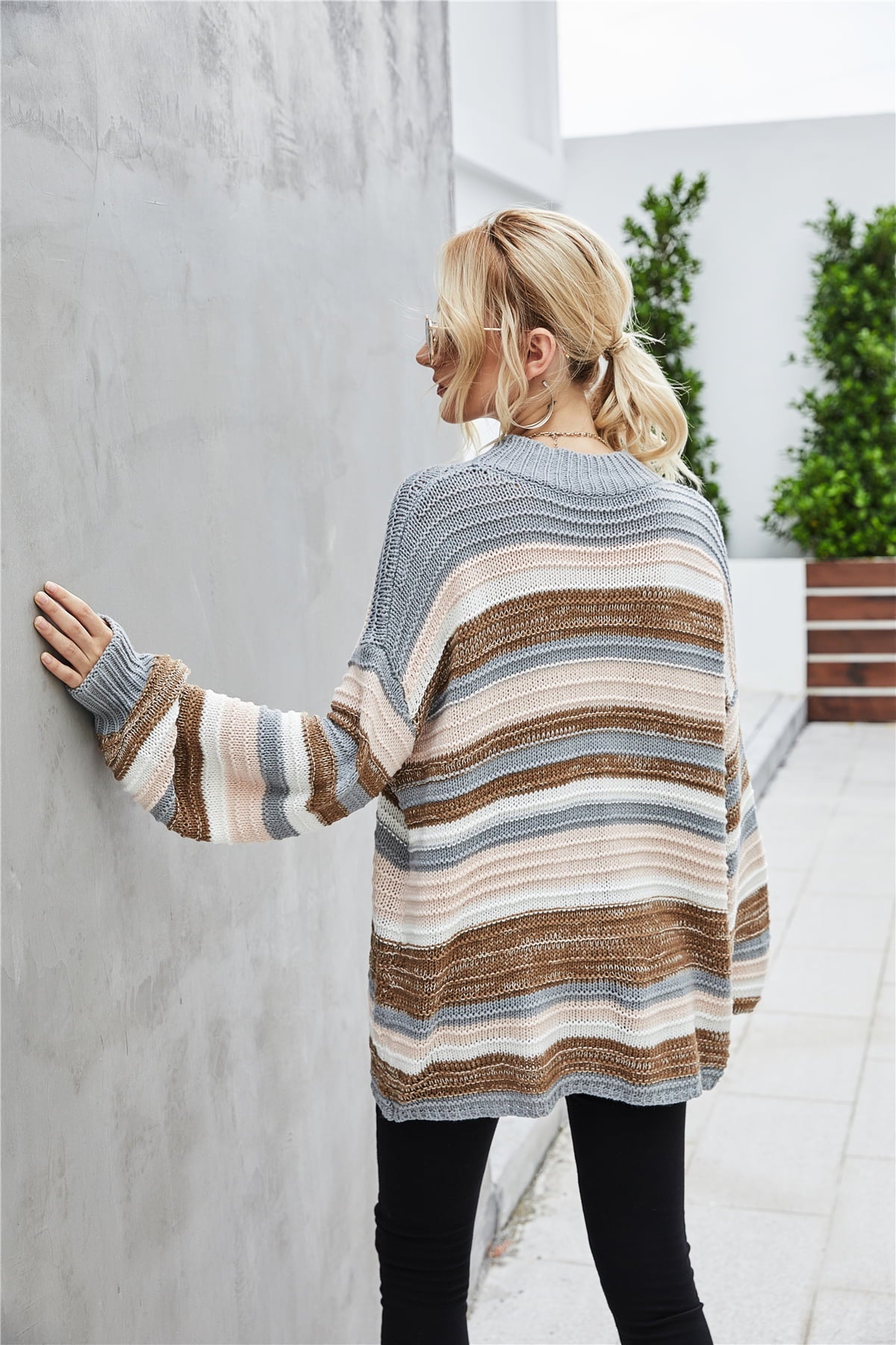 Round Neck Dropped Shoulder Sweater Print on any thing USA/STOD clothes