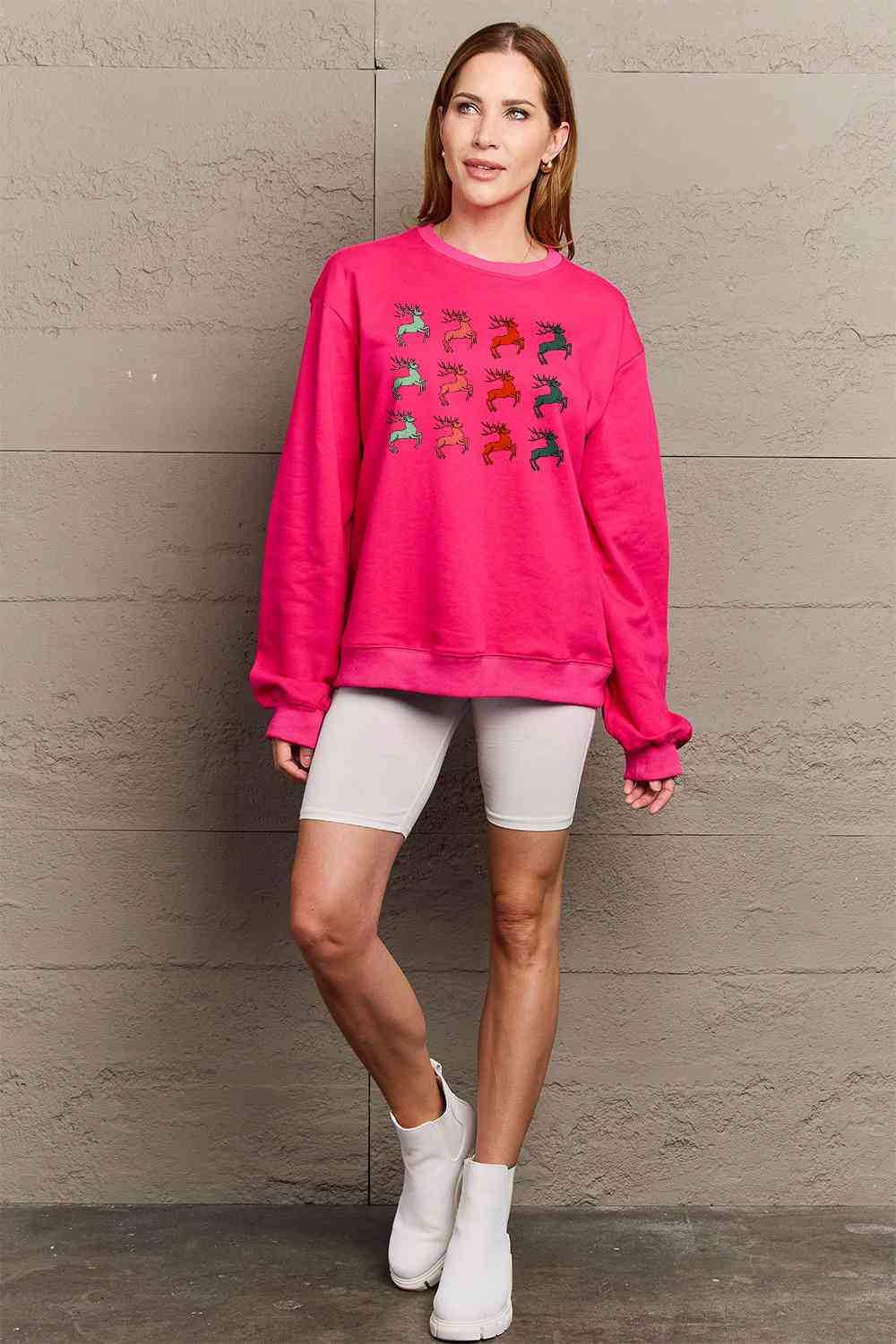 Simply Love Full Size Graphic Long Sleeve Sweatshirt Print on any thing USA/STOD clothes