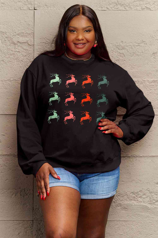 Simply Love Full Size Graphic Long Sleeve Sweatshirt Print on any thing USA/STOD clothes