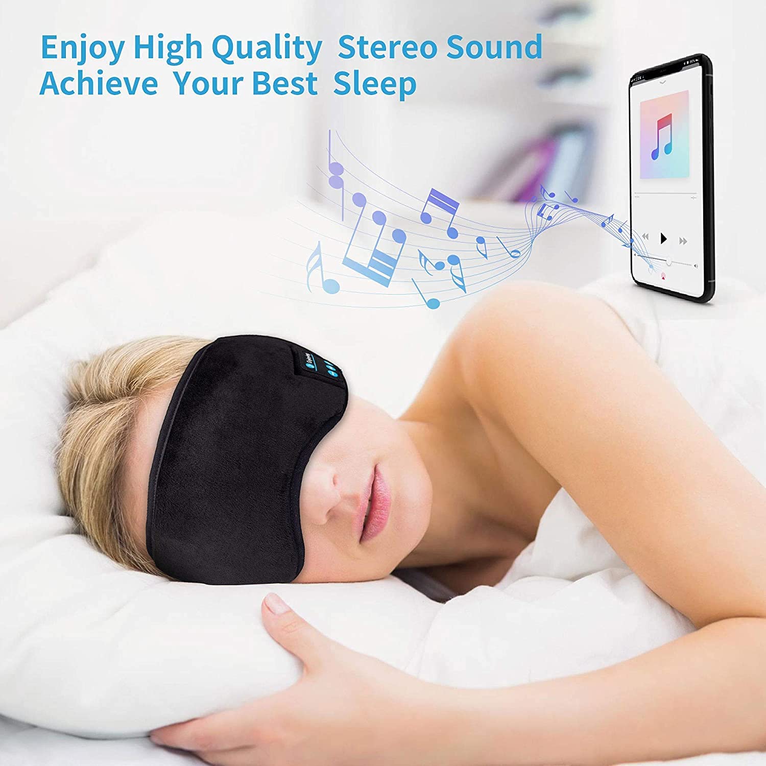 Sleep Headphones Bluetooth Eye Mask Print on any thing USA/STOD clothes