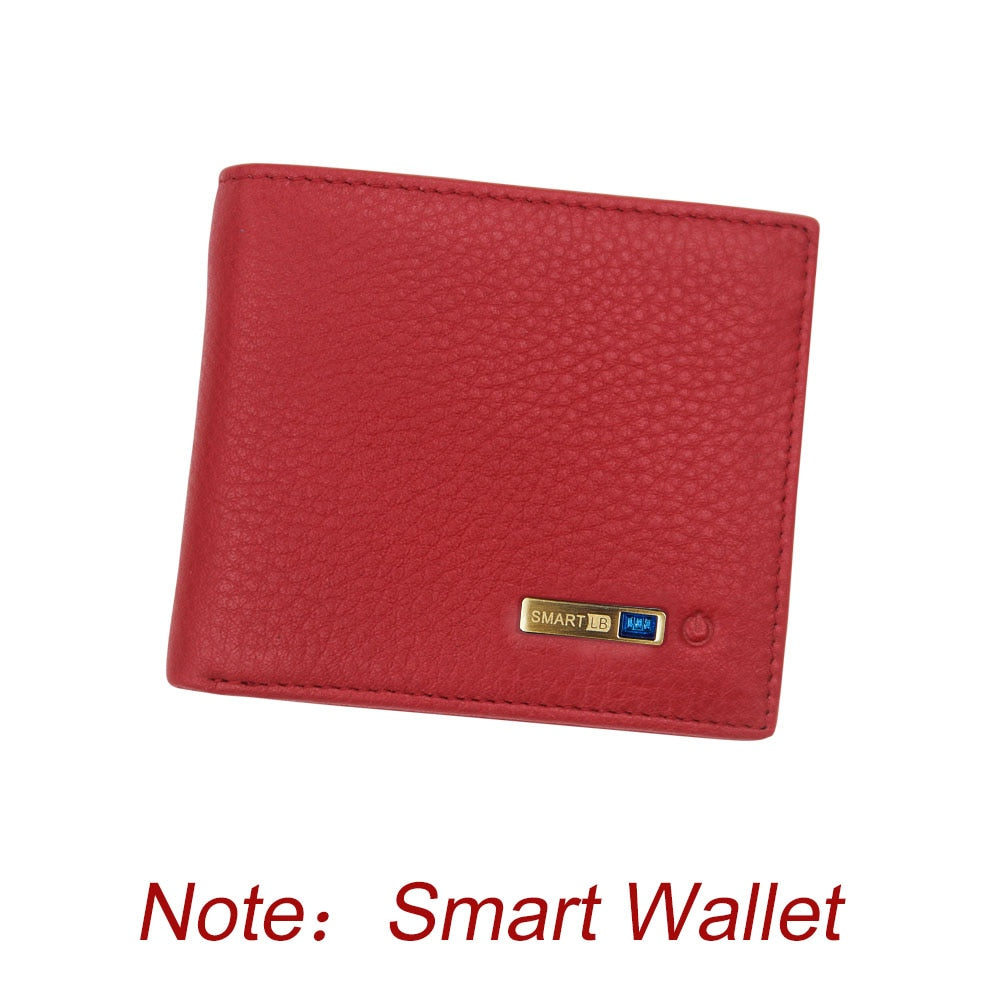 Smart Anti-lost Wallet Tracker  Genuine Leather Men wallets Soft Bluetooth-compatible Leather Purse Male Luxury Men&#39;s Wallet Print on any thing USA/STOD clothes