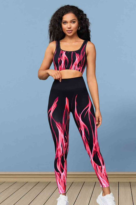 Sports Tank and Leggings Set Print on any thing USA/STOD clothes
