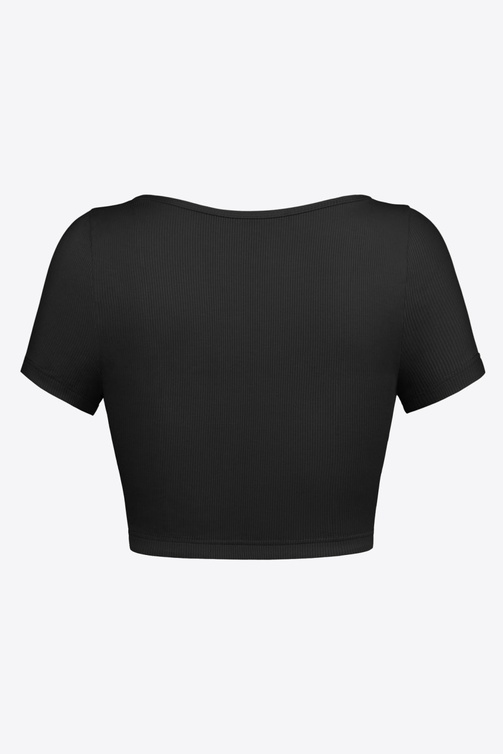 Square Neck Ribbed Crop Top Print on any thing USA/STOD clothes