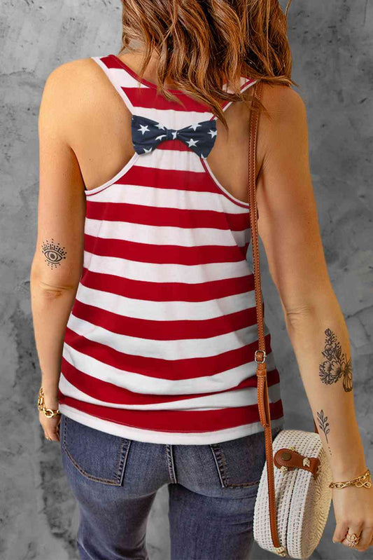 Star and Stripe Scoop Neck Tank Print on any thing USA/STOD clothes