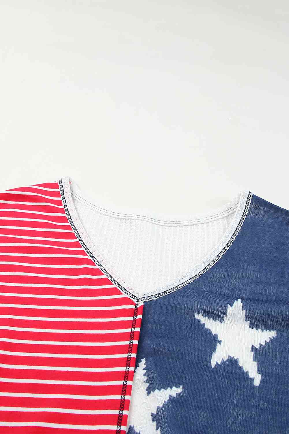 Star and Stripe V-Neck Top Print on any thing USA/STOD clothes