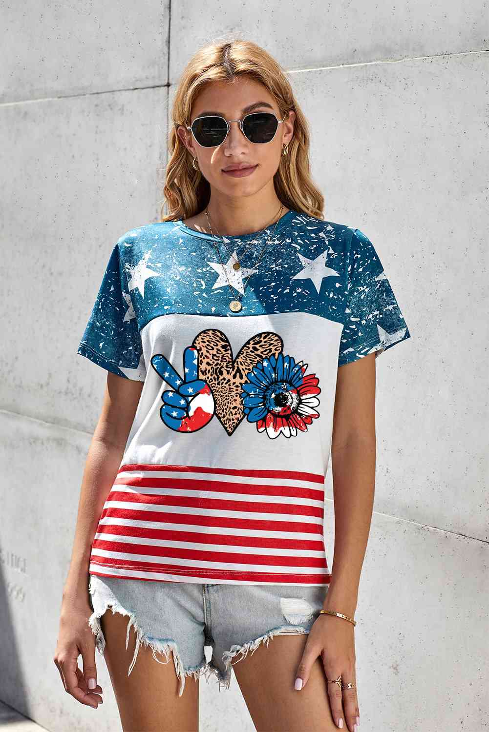 Stars and Stripes Graphic Tee Print on any thing USA/STOD clothes