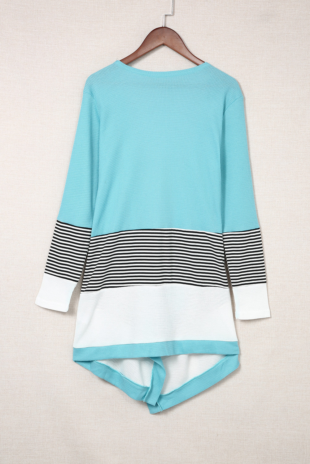 Striped Color Block Open Front Cardigan Print on any thing USA/STOD clothes
