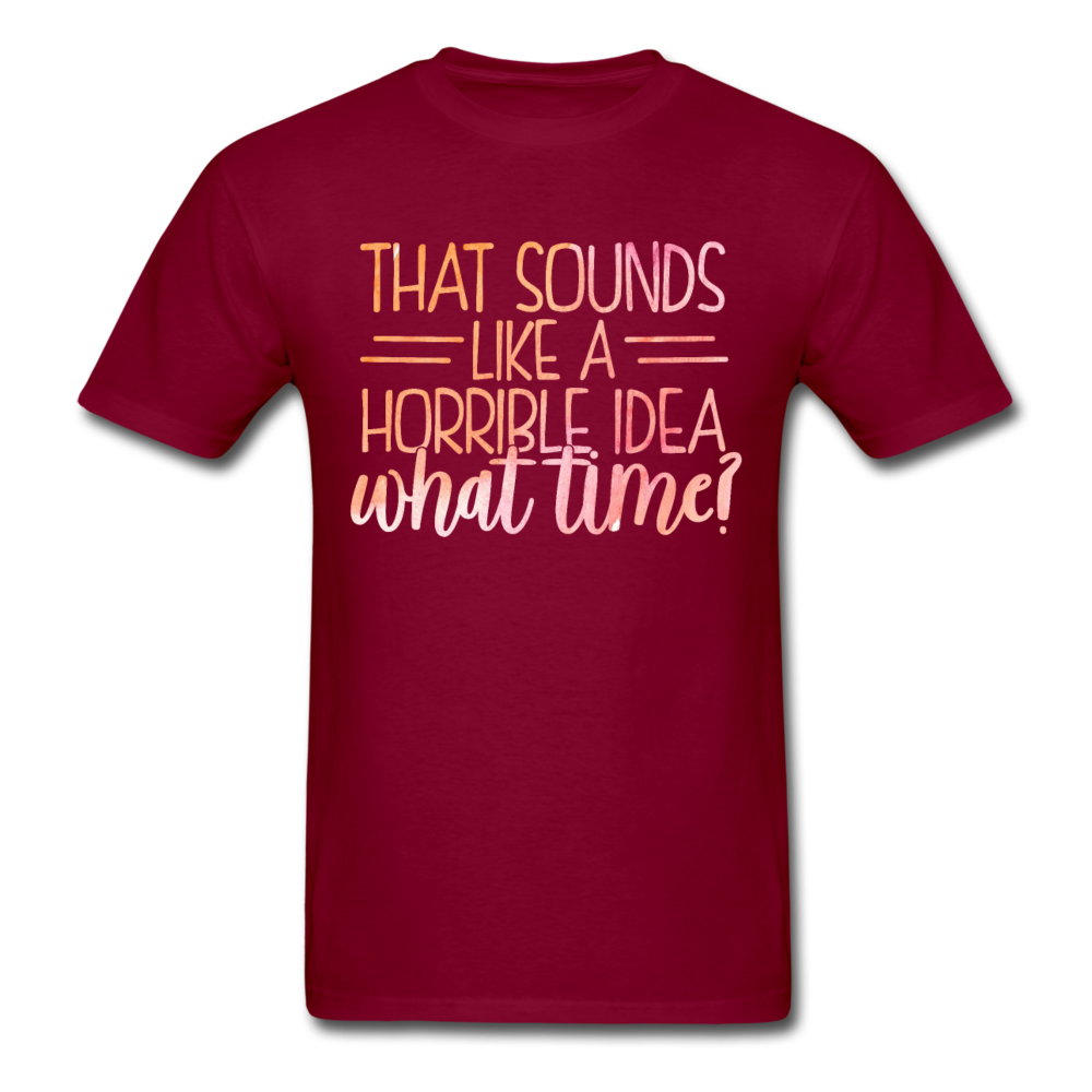 That sounds like a horrible idea. What time? T-Shirt Print on any thing USA/STOD clothes
