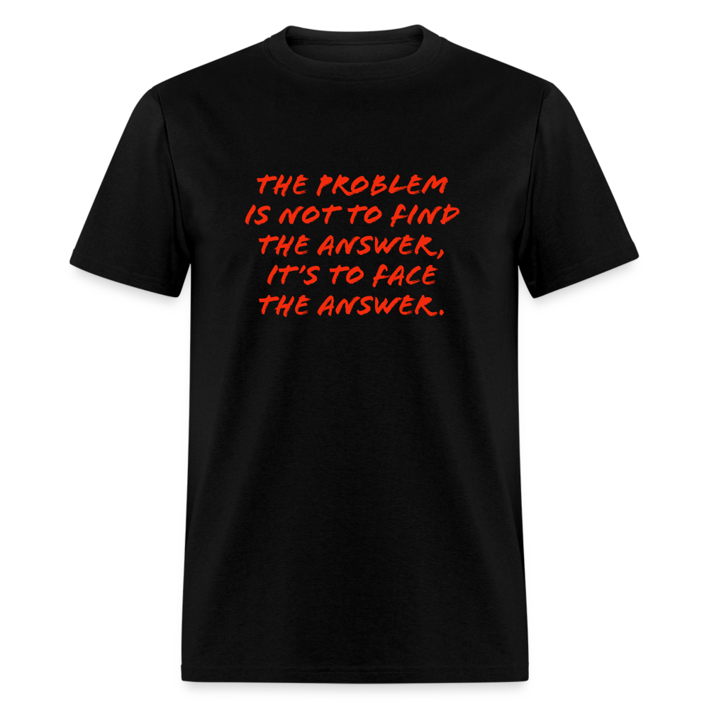 The problem is not to find the answer, it’s to face the answer. T-Shirt Print on any thing USA/STOD clothes