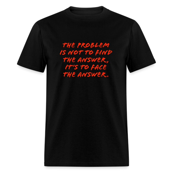 The problem is not to find the answer, it’s to face the answer. T-Shirt Print on any thing USA/STOD clothes