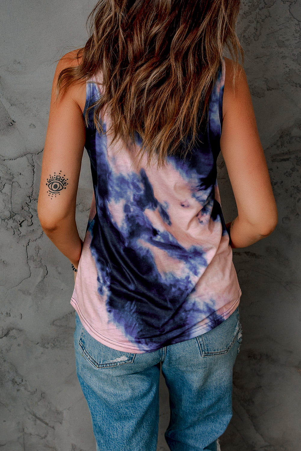 Tie-Dye Crisscross Tank Print on any thing USA/STOD clothes