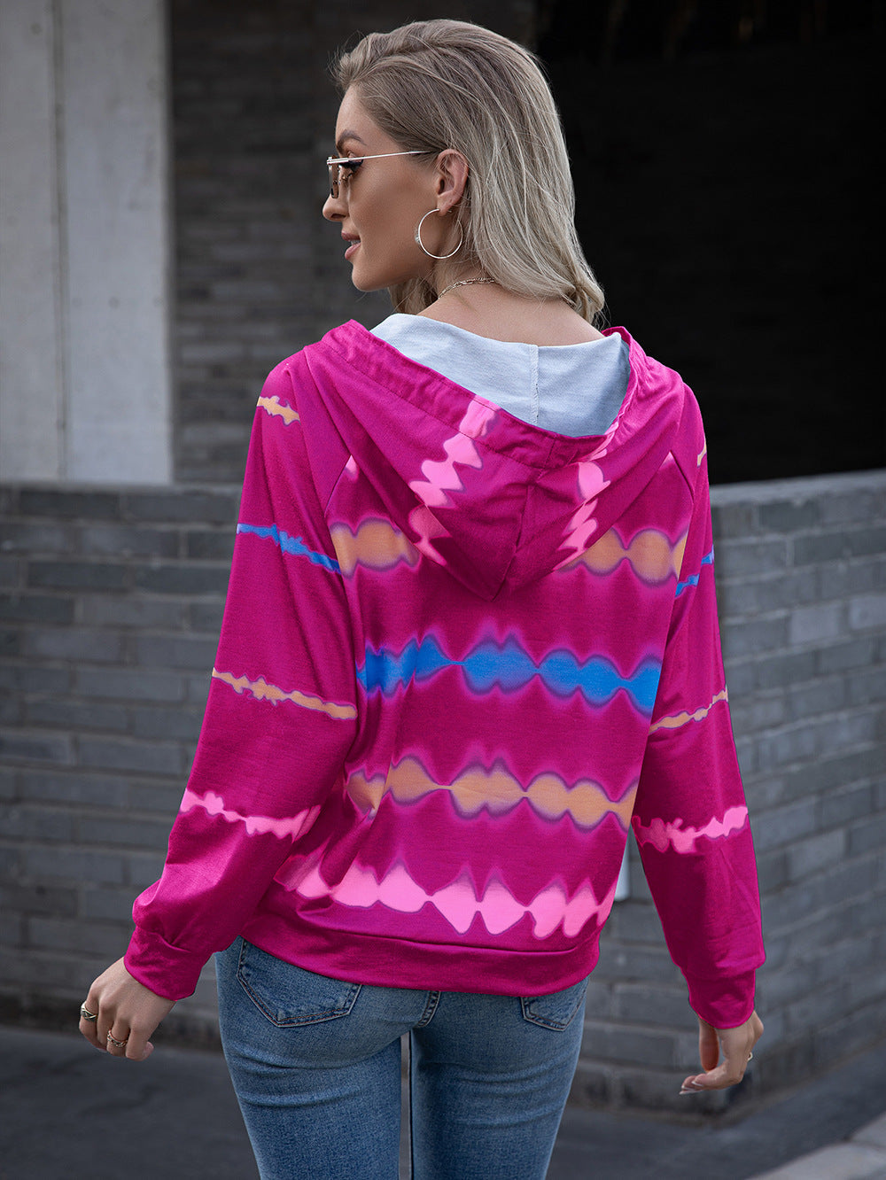 Tie Dye Raglan Sleeve Hoodie Print on any thing USA/STOD clothes