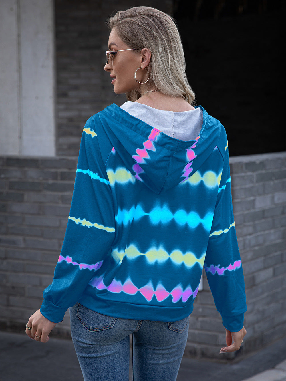 Tie Dye Raglan Sleeve Hoodie Print on any thing USA/STOD clothes