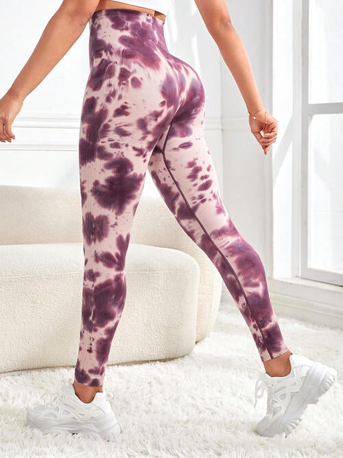 Tie-Dye Wide Waistband Active Leggings Print on any thing USA/STOD clothes